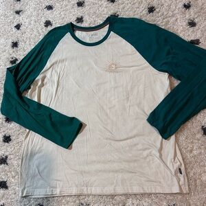 Green and Cream 3/4 Long Sleeve REI Shirt